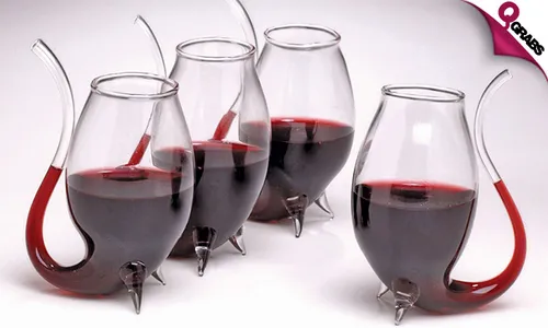 Beverage Glass with Tube Straw!